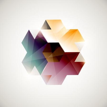 Abstract color geometric form のイラスト素材