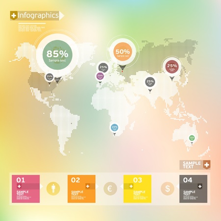 Set of infographics elements のイラスト素材