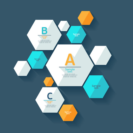 Colored geometric elementsの写真素材