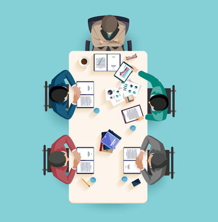 Business report. Flat design.のイラスト素材