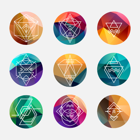 Set of abstract geometric elementsのイラスト素材