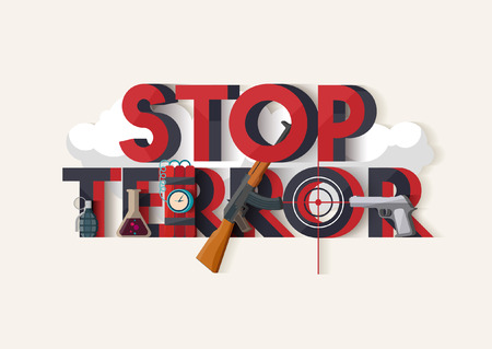 International terrorism. Typographic poster.のイラスト素材