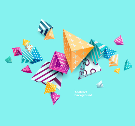 Abstract colorful background with geometric elementsのイラスト素材
