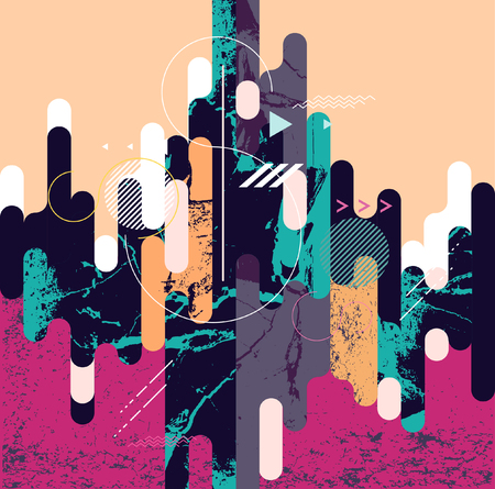 Abstract dynamic geometric backgroundのイラスト素材