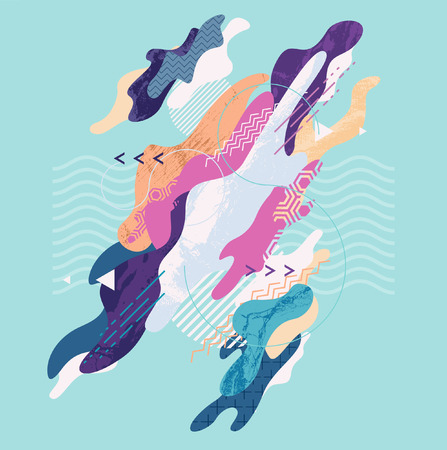 Abstract dynamic geometric backgroundのイラスト素材