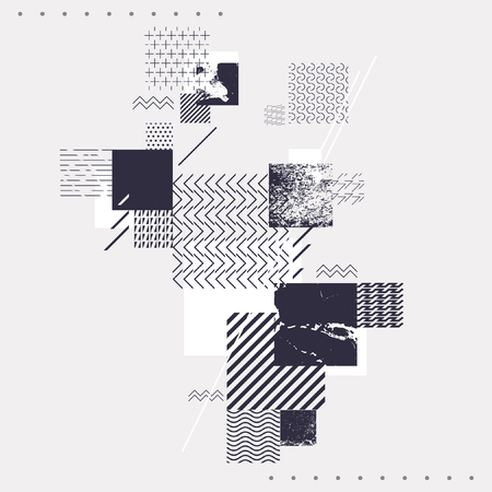 Composition of texture squaresのイラスト素材