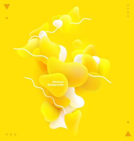 Plastic yellow bubbles. Abstract backgroundのイラスト素材