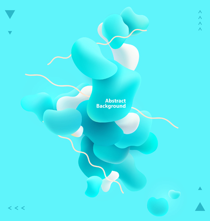 Plastic blue bubbles. Abstract backgroundのイラスト素材