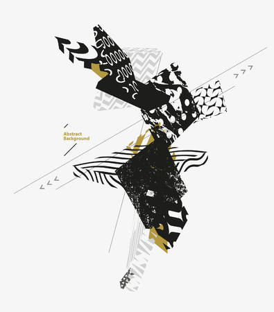 Composition of textured squares.のイラスト素材