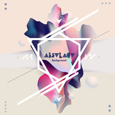Multicolored abstract poster design template.のイラスト素材