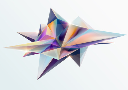 Illustration of a multicolored abstract geometric shape.のイラスト素材