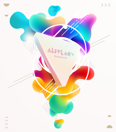 Plastic colorful shapes. Poster Design.のイラスト素材