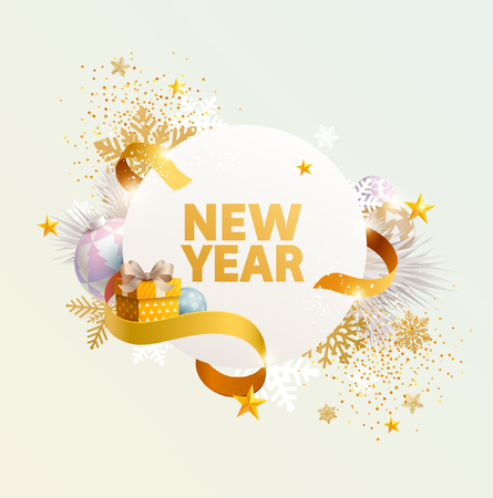 Happy New Year greeting cardのイラスト素材