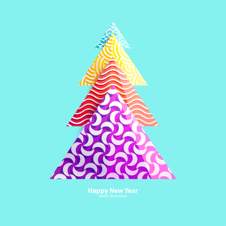 Stylized Christmas tree.のイラスト素材