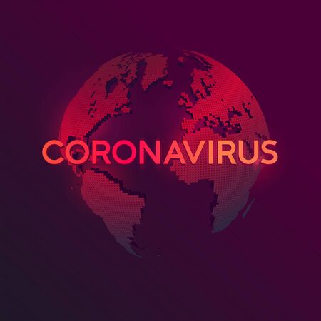 Map of coronavirus pandemic (Covid-19).のイラスト素材