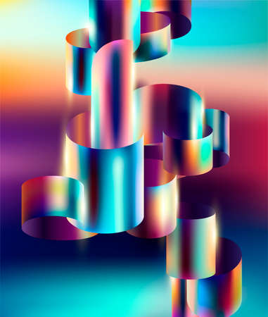 Abstract colorful background. Gradient geometric shapes on bright background.