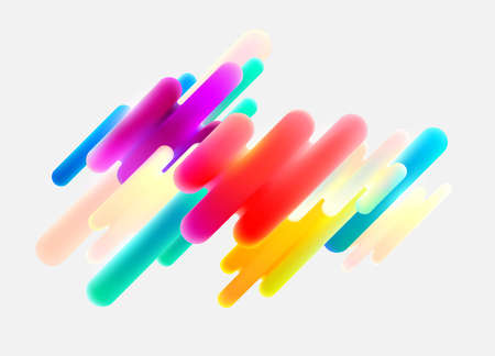 Colorful 3D lines. dynamic geometric background. abstract design elements.のイラスト素材