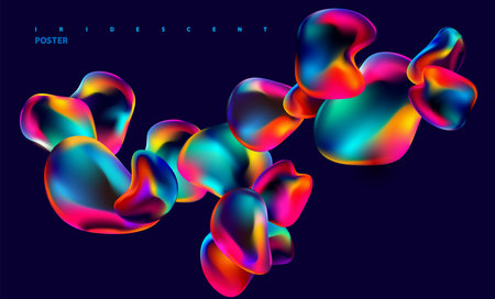 Abstract background with colorful liquid shapes. Vector illustration for your design.のイラスト素材
