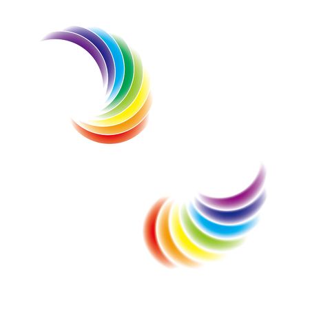 Spiral rainbowのイラスト素材
