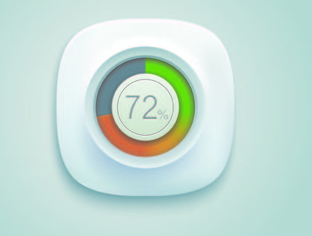 realistic battery percentage iconのイラスト素材