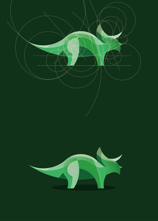 Abstract triceratopsのイラスト素材