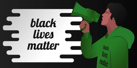 Black Live Matter Demo participantのイラスト素材