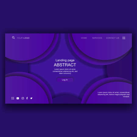 abstract landing page designのイラスト素材
