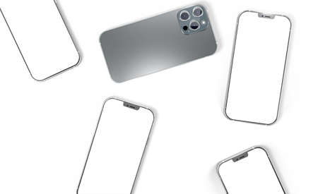 3d rendering devices mockup design templateの写真素材