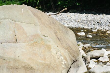 mountain stream. stone and mountain riverの写真素材