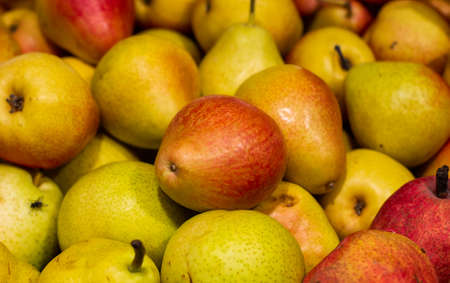 background of ripe juicy pears for your design