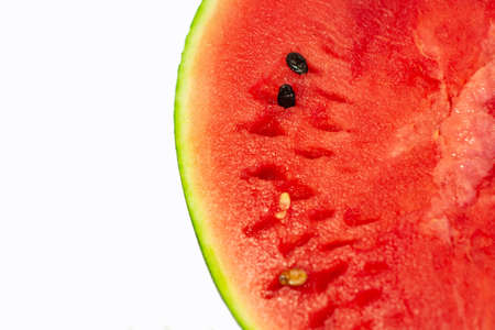Slice of watermelon isolated on white background