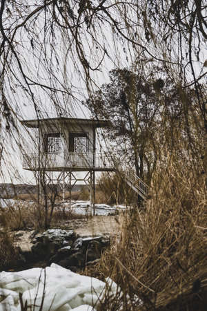 Lifeguard booth on the beachesのeditorial素材