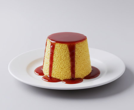 Venezuelan Quesillo Flan: Traditional Custard Dessert Drenched in Rich Caramel Syrupの素材