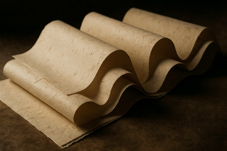 Vintage paper on a dark background. Retro style. Toned.の素材