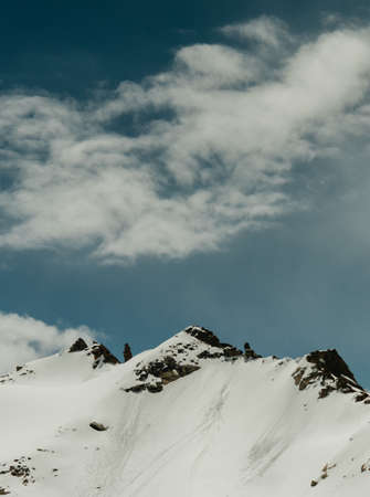 snow-covered mountainの写真素材