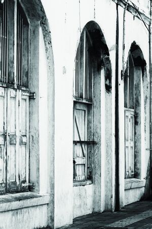 Old Building in the Modern Cityの写真素材