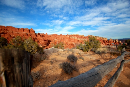 Fiery Furnace View Point at Arches National Park, Utahの写真素材