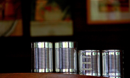 Empty Milk Cans in Coffee Cafe, Chiang Mai, Thailand