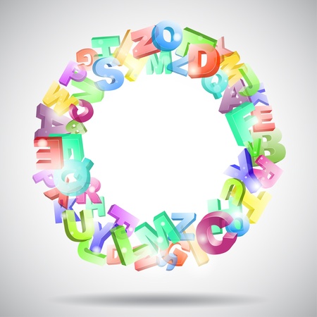 Background made of 3d lettersのイラスト素材