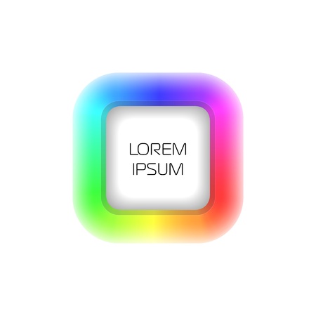 3d rainbow iconのイラスト素材