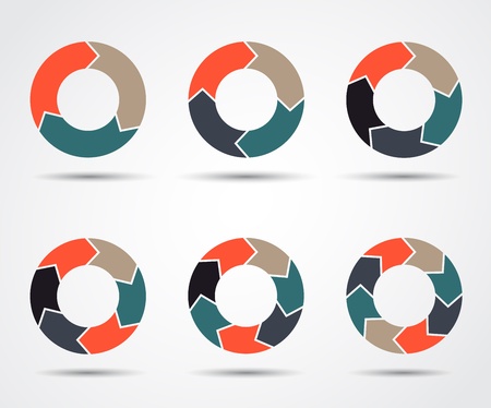 Template for your business presentation  circle arrows set のイラスト素材