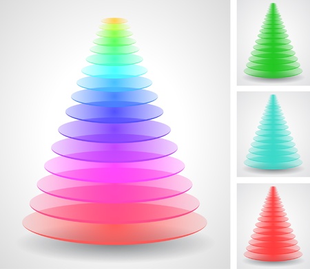Color pyramids setのイラスト素材