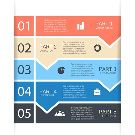 Business project template with arrows and text areasのイラスト素材