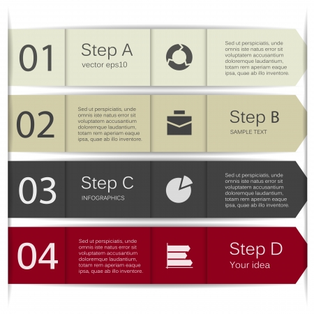 Business project template with arrows and text areasのイラスト素材