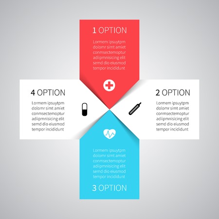 Layout for your options. Can be used for info graphic.のイラスト素材
