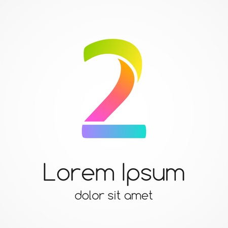 number 2 company design template.のイラスト素材