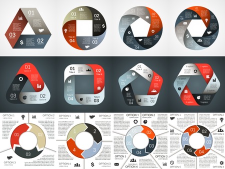 Circle infographic. Diagram, graph, presentation.のイラスト素材