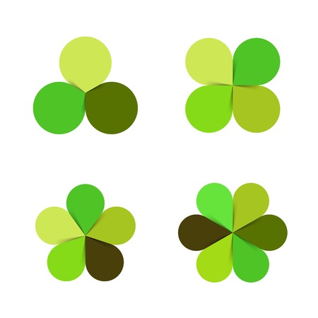 Circle green leavesのイラスト素材