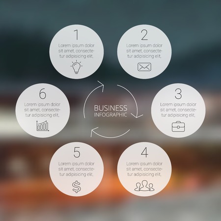 Circle infographic, diagram, graph, presentation, chart.のイラスト素材