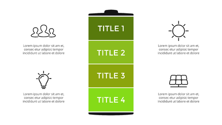 Presentation slide template with infographic elements.のイラスト素材